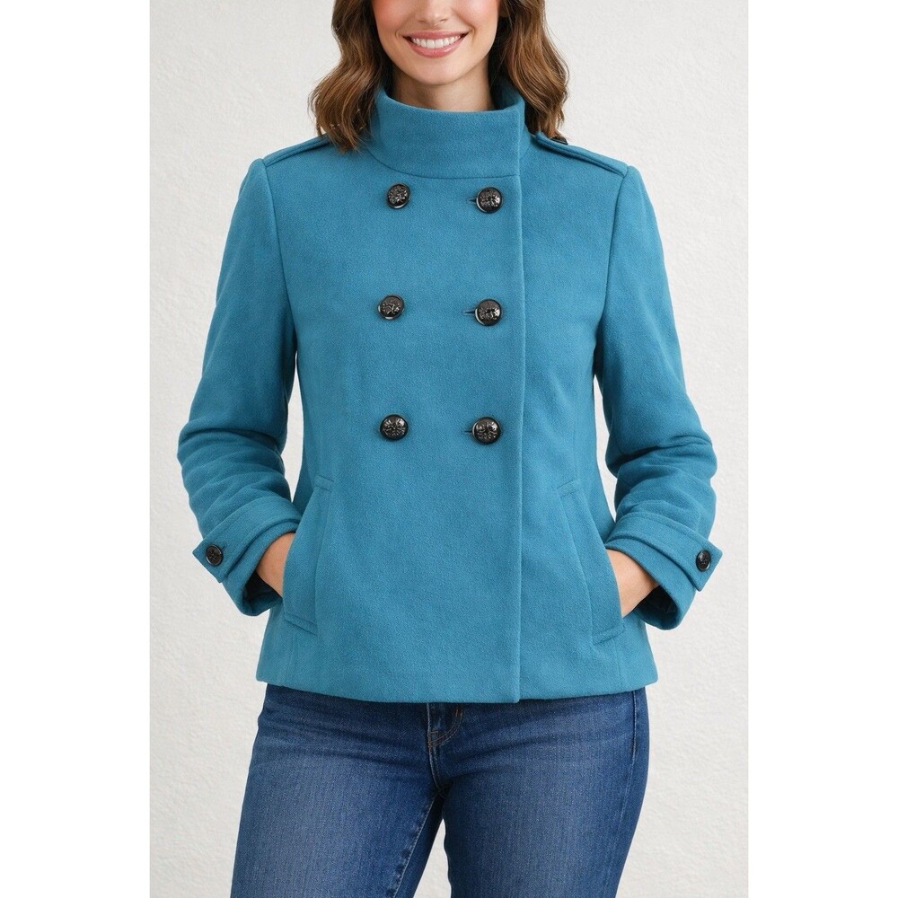 Banana Republic Womens Wool peacoat Swing Coat Petite XXS Preppy Indie Chic New